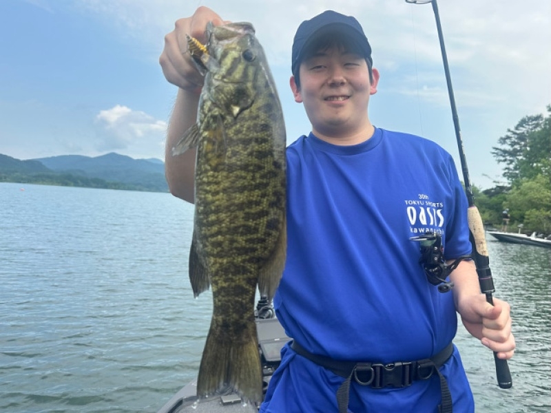 初めてのバス釣り。6月19日桧原湖。 高梨ガイドサービス 桧原湖・小野